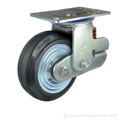 Rubber Caster Wheels [45C]Shockproof Caster (Single Spring) Supplier
